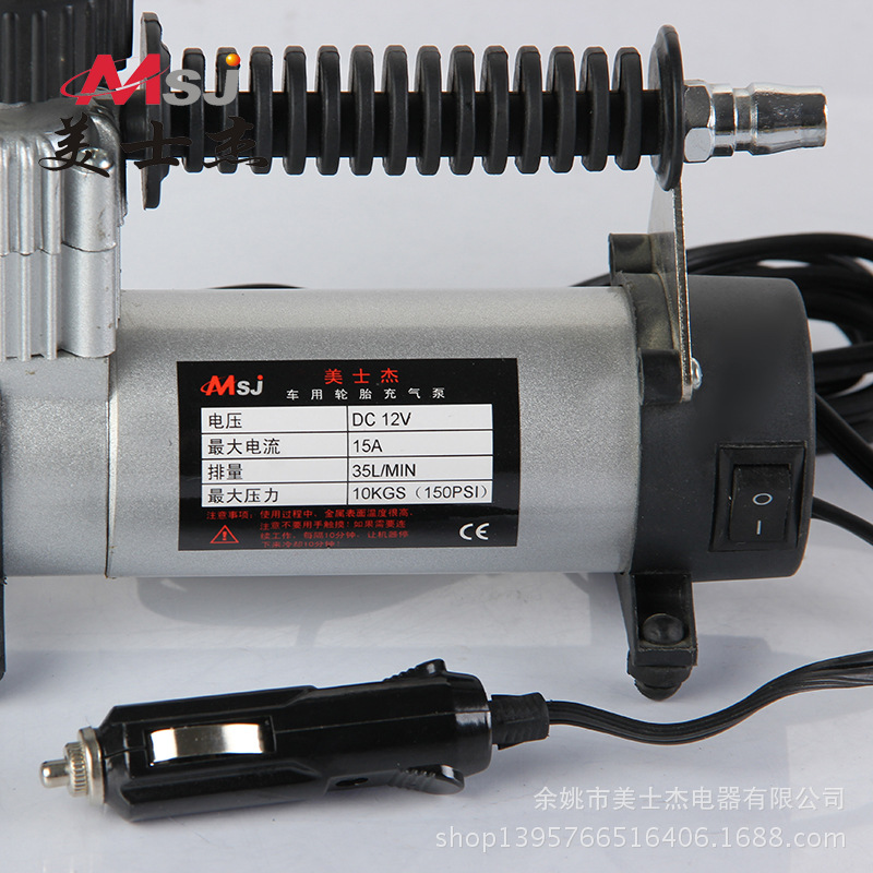 汽車(chē)金屬車(chē)載充氣泵 12V強(qiáng)力打氣泵，配工具箱補(bǔ)胎套裝，讓出行更安心